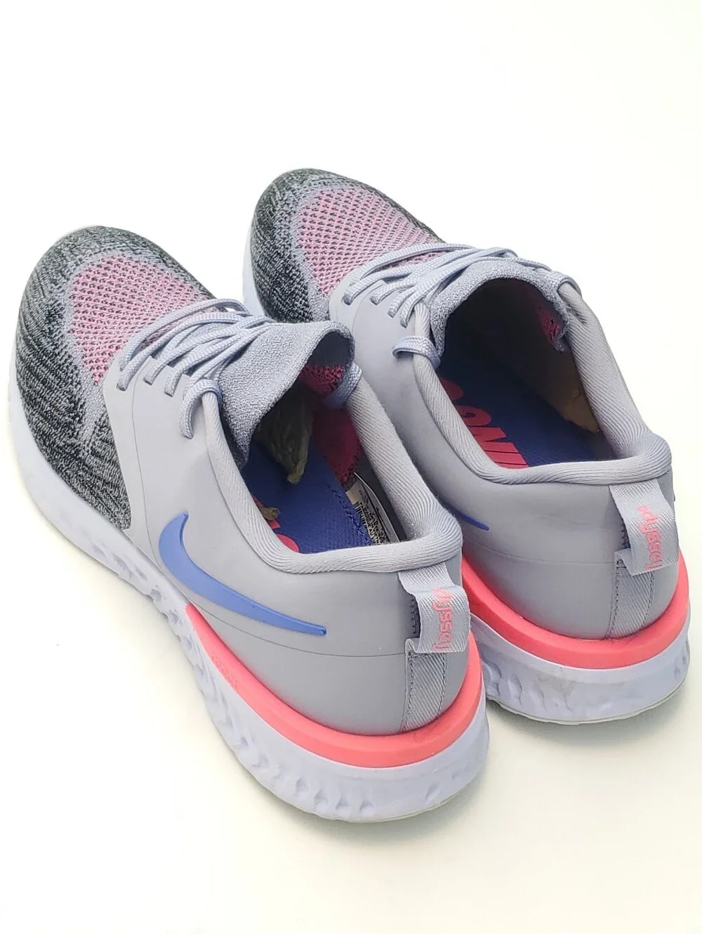 Nike Odyssey React Flyknit 2 Running Shoes Lavender Gray Pink Athletic Womens 10